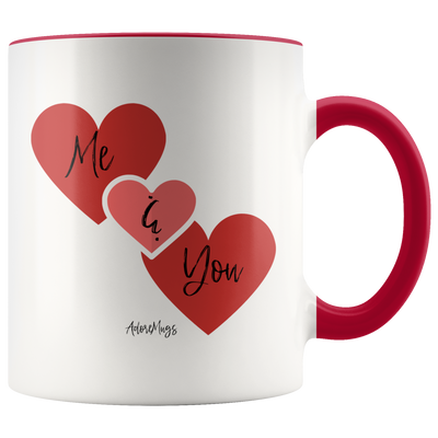 Me & You Heart's Coffee Mug - Adore Mugs
