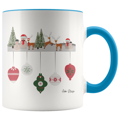 Reindeer and Snowmen Coffee Mug - Adore Mugs