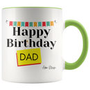 Happy Birthday Dad Banner Coffee Mug - Adore Mugs