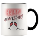 Happy Anniversary with a Toast Coffee Mug - Adore Mugs