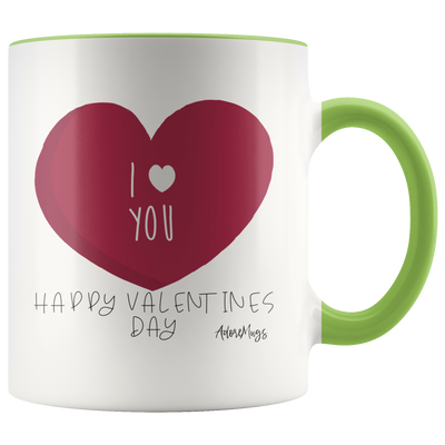 Happy Valentines Day I Love You Coffee Mug - Adore Mugs