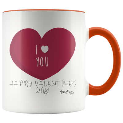 Happy Valentines Day I Love You Coffee Mug - Adore Mugs