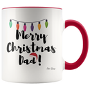 Merry Christmas Dad Lights and Hat Coffee Mug - Adore Mugs