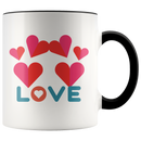 I Love Hearts Coffee Mug - Adore Mugs