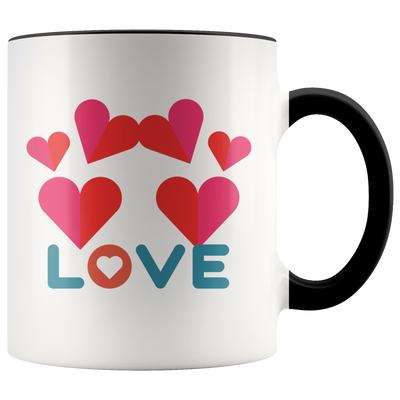 I Love Hearts Coffee Mug - Adore Mugs