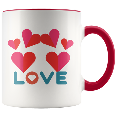 I Love Hearts Coffee Mug - Adore Mugs