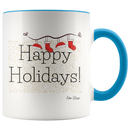Happy Holidays Stockings Coffee Mug - Adore Mugs