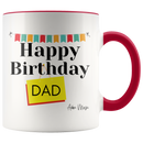 Happy Birthday Dad Banner Coffee Mug - Adore Mugs
