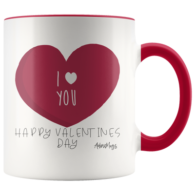 Happy Valentines Day I Love You Coffee Mug - Adore Mugs