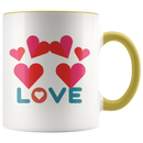 I Love Hearts Coffee Mug - Adore Mugs