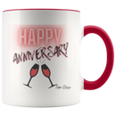 Happy Anniversary with a Toast Coffee Mug - Adore Mugs