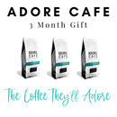 Adore Cafe 3-Month Gift - 12 oz. Bag Medium Ground Coffee - Adore Mugs