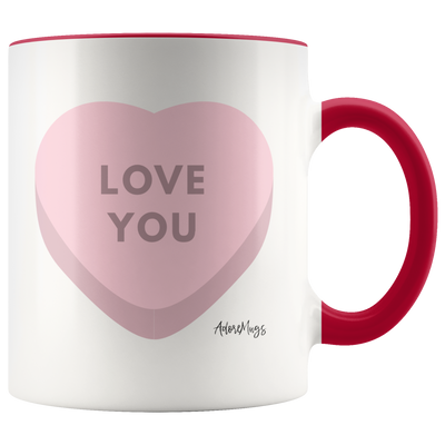 Love You Candy Hearts Coffee Mug - Adore Mugs