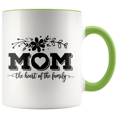 Mom, The Heart of the Family Coffee Mug - Adore Mugs