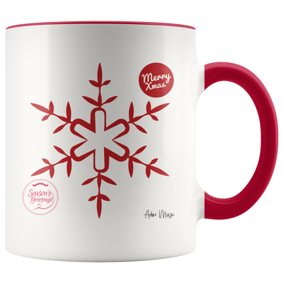 Red Star Ornament Christmas Coffee Mug - Adore Mugs