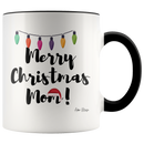 Merry Christmas Mom Lights and Hat Coffee Mug - Adore Mugs
