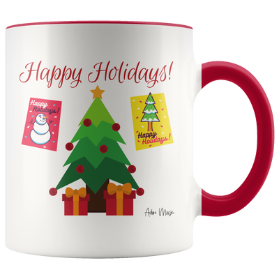 Happy Holidays Presents Under The Tree Coffee Mug - Adore Mugs