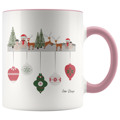 Reindeer and Snowmen Coffee Mug - Adore Mugs