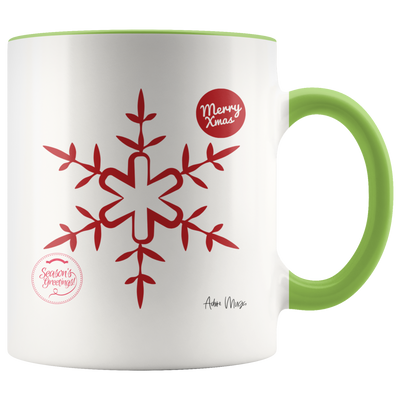 Red Star Ornament Christmas Coffee Mug - Adore Mugs
