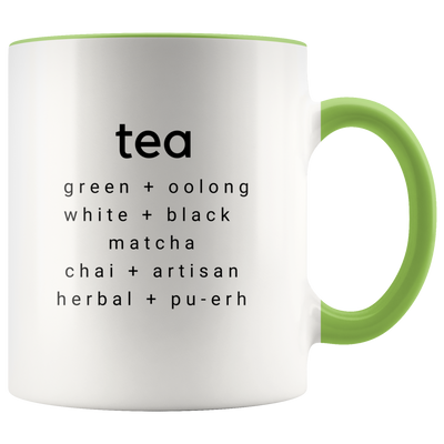 Tea Flavors Coffee Mug - Adore Mugs