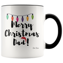 Merry Christmas Dad Lights and Hat Coffee Mug - Adore Mugs