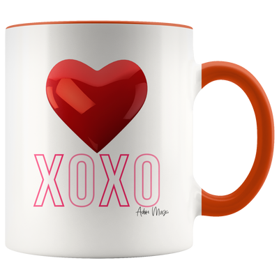 XOXO Heart Coffee Mug - Adore Mugs