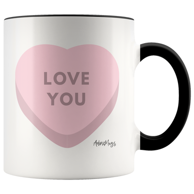 Love You Candy Hearts Coffee Mug - Adore Mugs