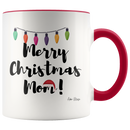 Merry Christmas Mom Lights and Hat Coffee Mug - Adore Mugs