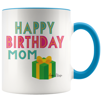 Happy Birthday Mom Big Green Box Coffee Mug - Adore Mugs
