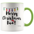 Merry Christmas Dad Lights and Hat Coffee Mug - Adore Mugs