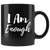 I A.M. Collection | I AM Enough Black Coffee Mug - Adore Mugs