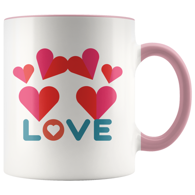 I Love Hearts Coffee Mug - Adore Mugs