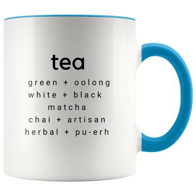 Tea Flavors Coffee Mug - Adore Mugs