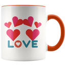 I Love Hearts Coffee Mug - Adore Mugs