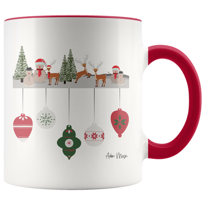 Reindeer and Snowmen Coffee Mug - Adore Mugs