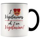 I Love Vegetarians Coffee Mug - Adore Mugs