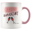 Happy Anniversary with a Toast Coffee Mug - Adore Mugs