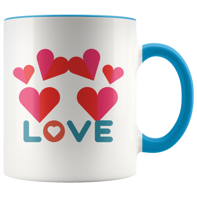I Love Hearts Coffee Mug - Adore Mugs