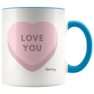 Love You Candy Hearts Coffee Mug - Adore Mugs