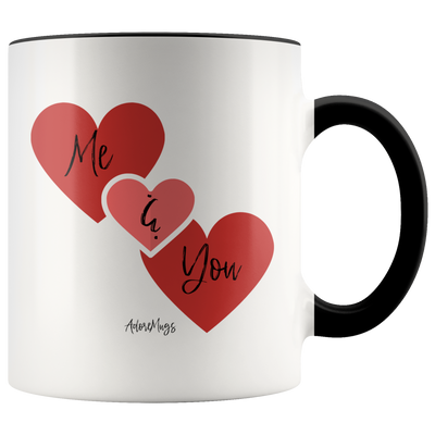 Me & You Heart's Coffee Mug - Adore Mugs