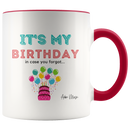 It's My Birthday In Case You Forgot Coffee Mug - Adore Mugs