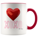 XOXO Heart Coffee Mug - Adore Mugs