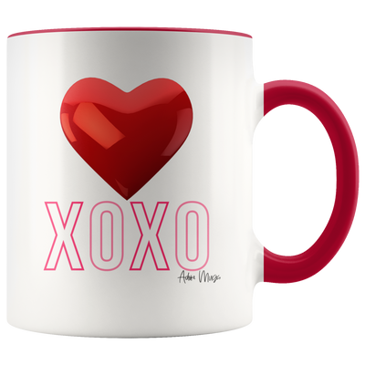 XOXO Heart Coffee Mug - Adore Mugs