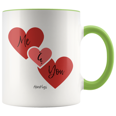 Me & You Heart's Coffee Mug - Adore Mugs