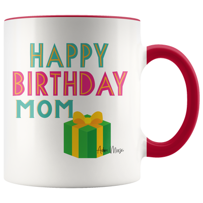 Happy Birthday Mom Big Green Box Coffee Mug - Adore Mugs